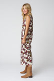 Fig Print Cotton Poplin Dress