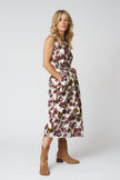 Fig Print Cotton Poplin Dress