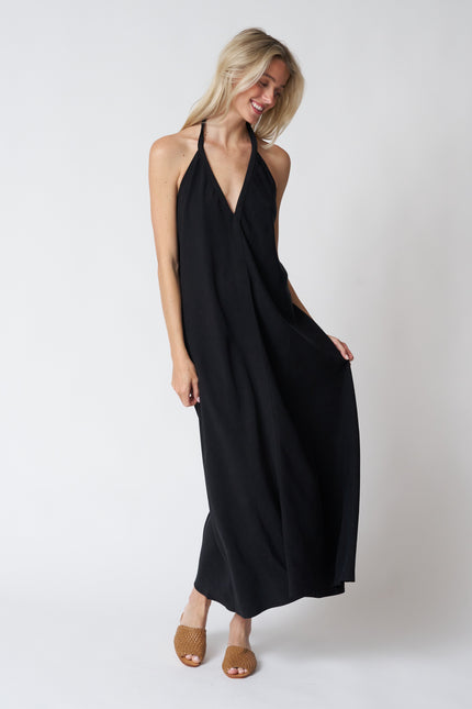 The Handloom Zoe Maxi Dress in Black