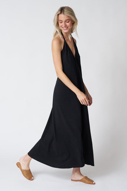 The Handloom Zoe Maxi Dress in Black