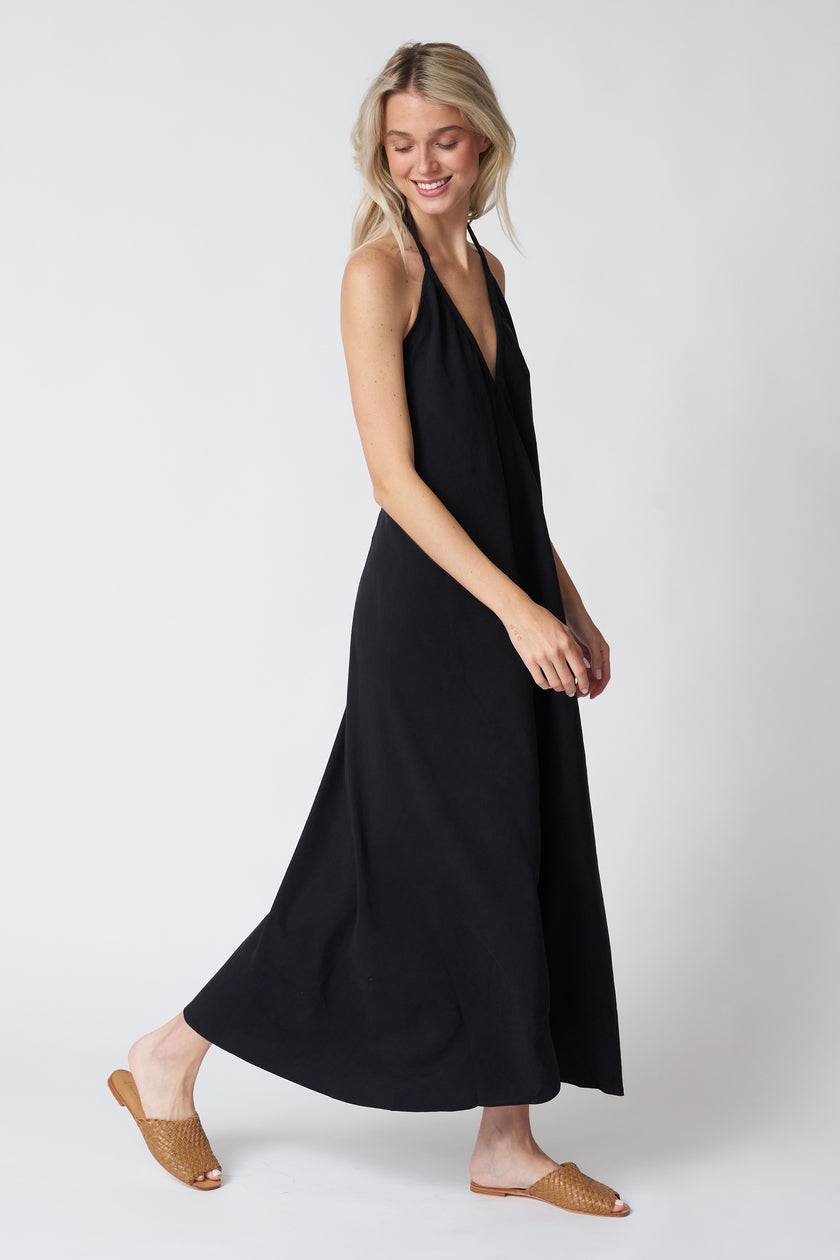 The Handloom Zoe Maxi Dress in Black
