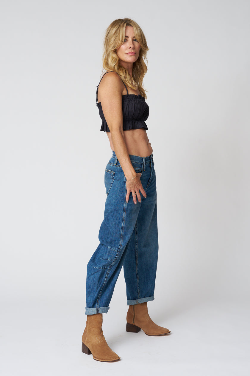 Emerson Fry Vacation Top in Midnight Linen