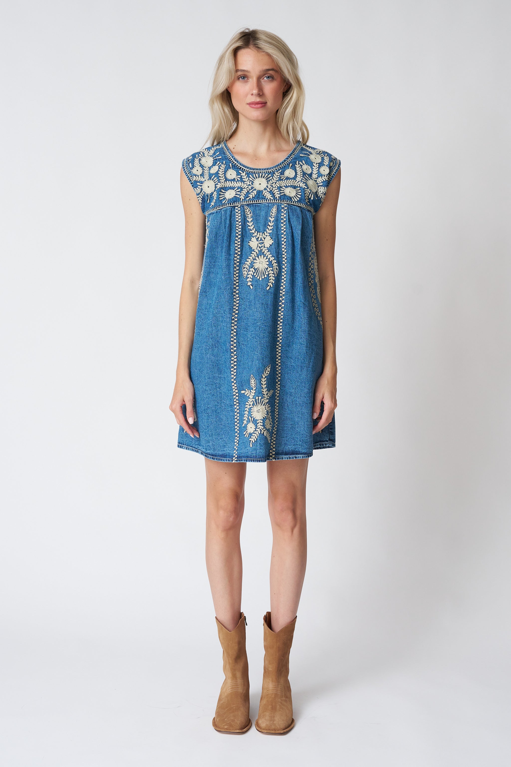 Sylvie Dress in Arizona Denim