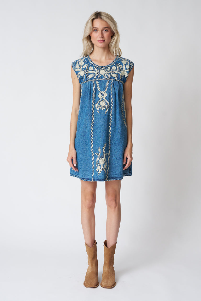 Sylvie Dress in Arizona Denim