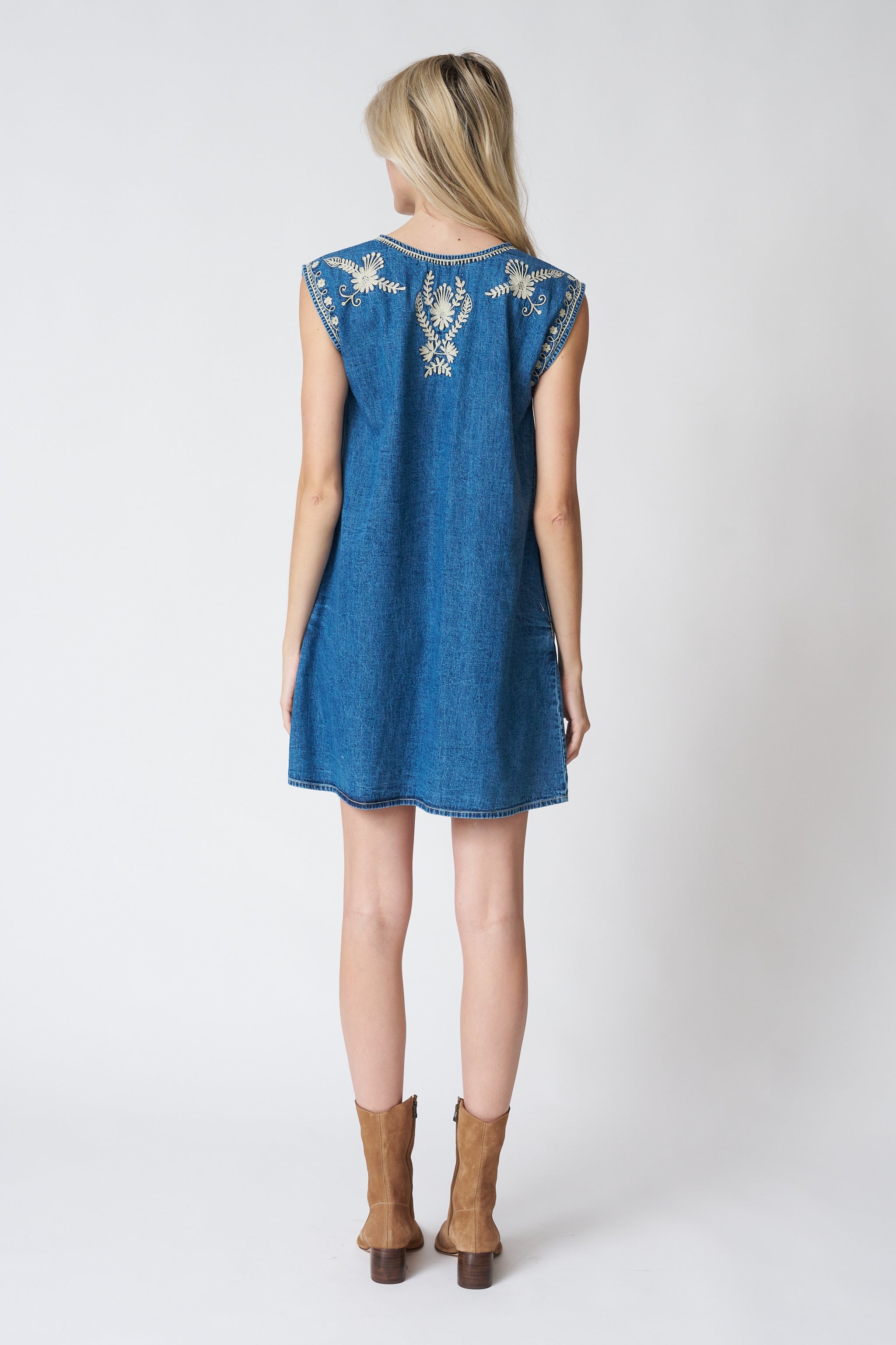 Sylvie Dress in Arizona Denim