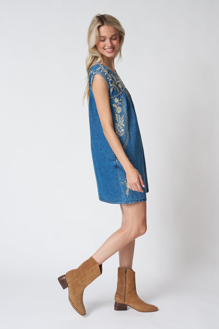 Sylvie Dress in Arizona Denim