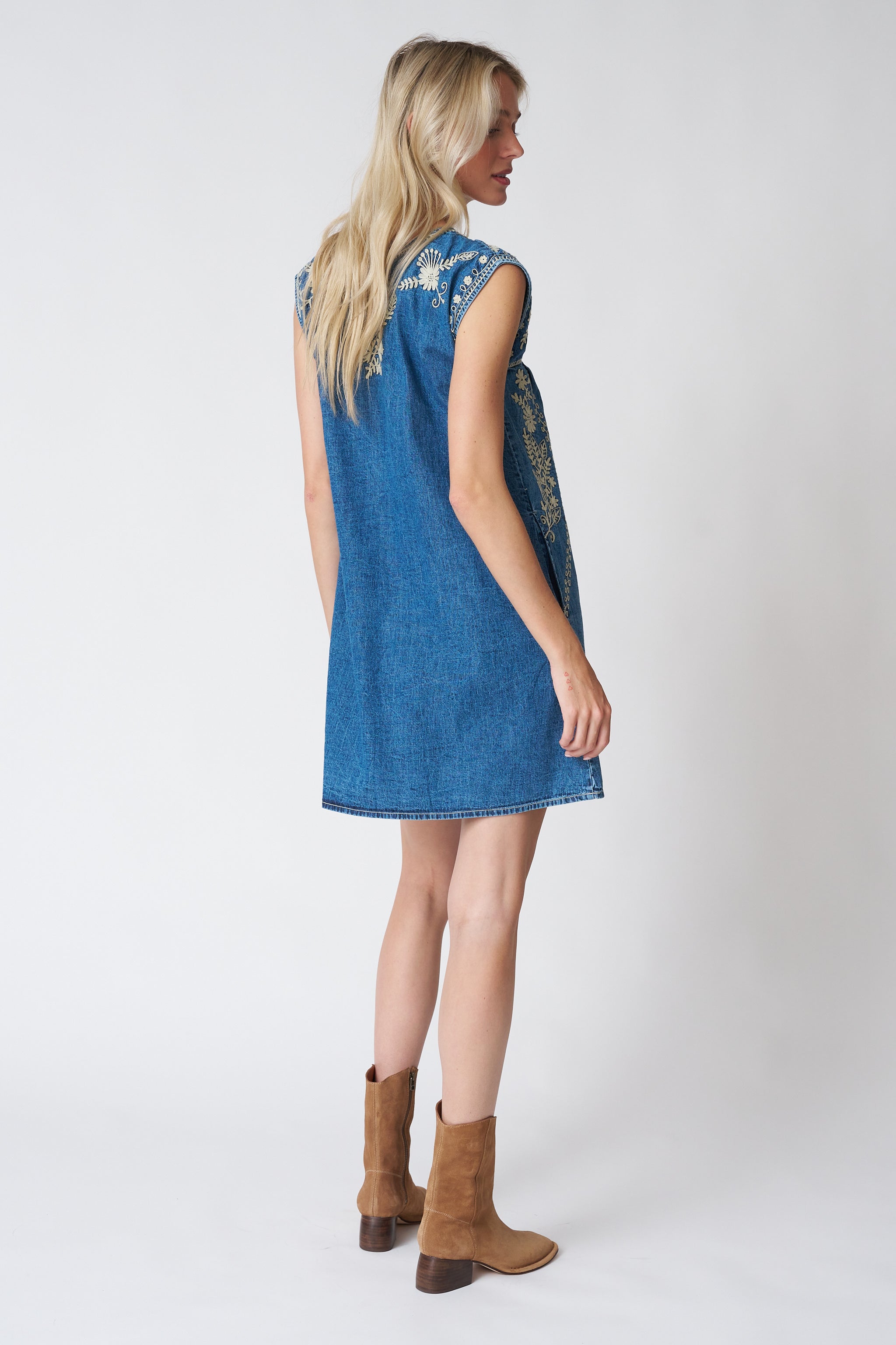 Sylvie Dress in Arizona Denim