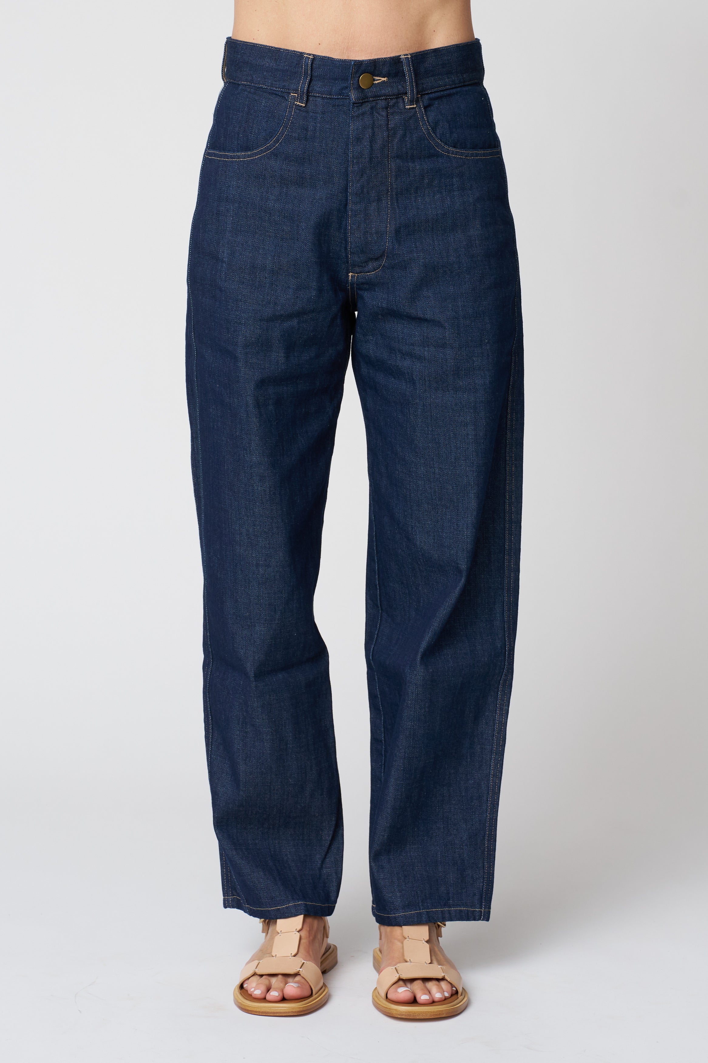 Micaela Greg Dark Indigo Panel Jean