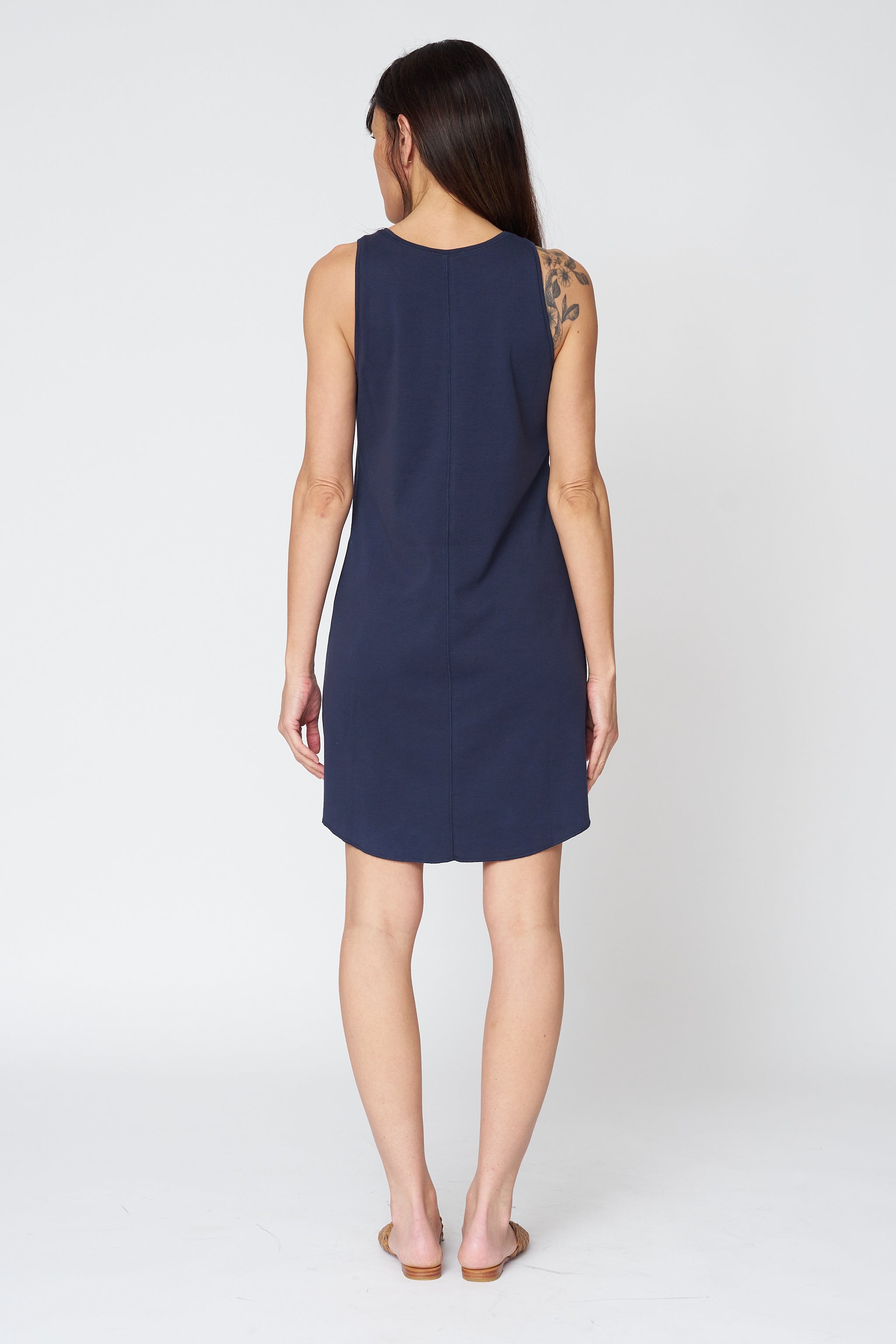 High Neck Dress in Black or Navy