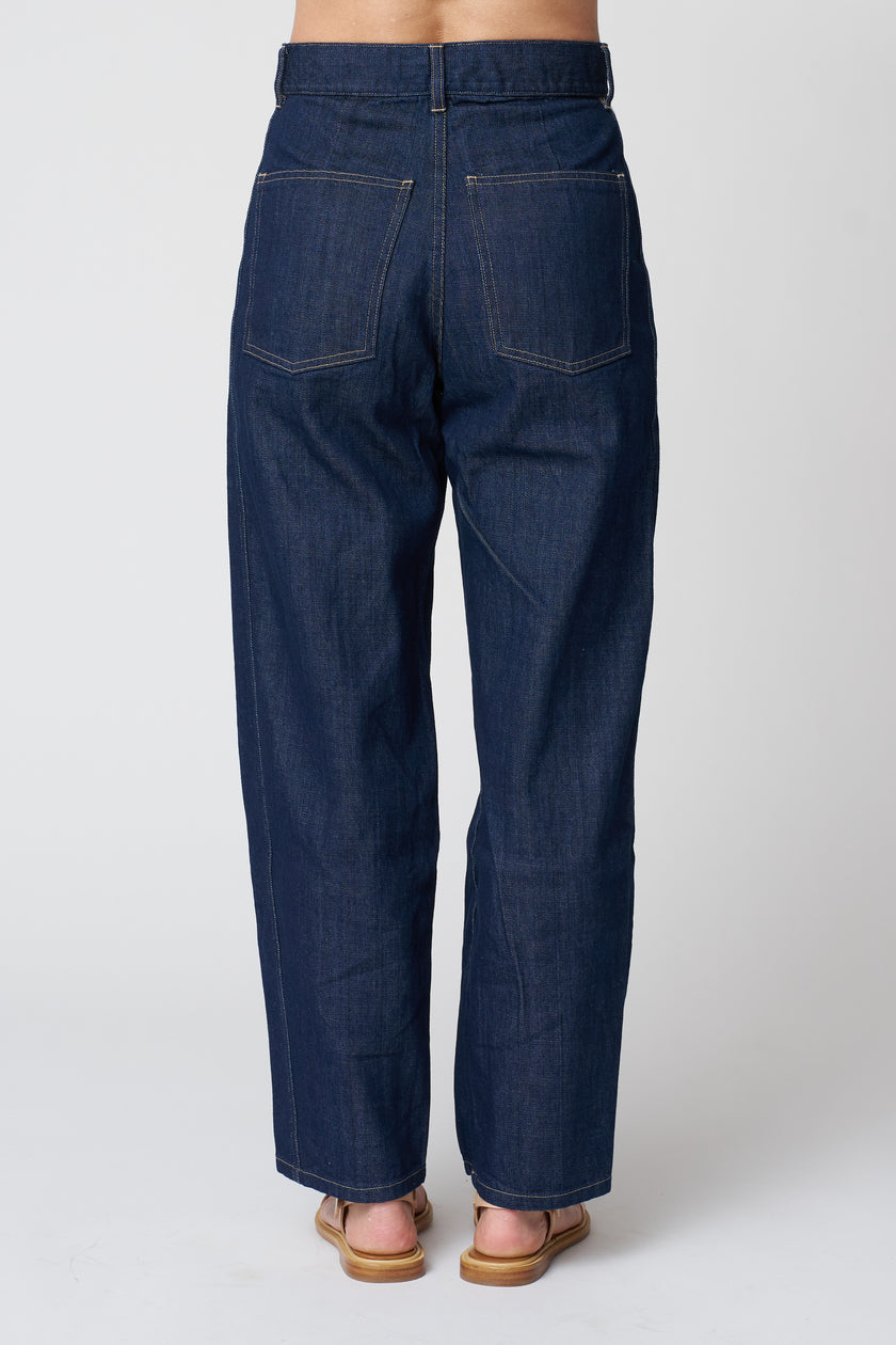 Micaela Greg Dark Indigo Panel Jean