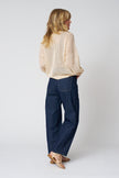 Micaela Greg Dark Indigo Panel Jean