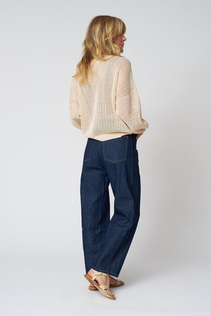Micaela Greg Dark Indigo Panel Jean