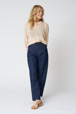 Micaela Greg Dark Indigo Panel Jean
