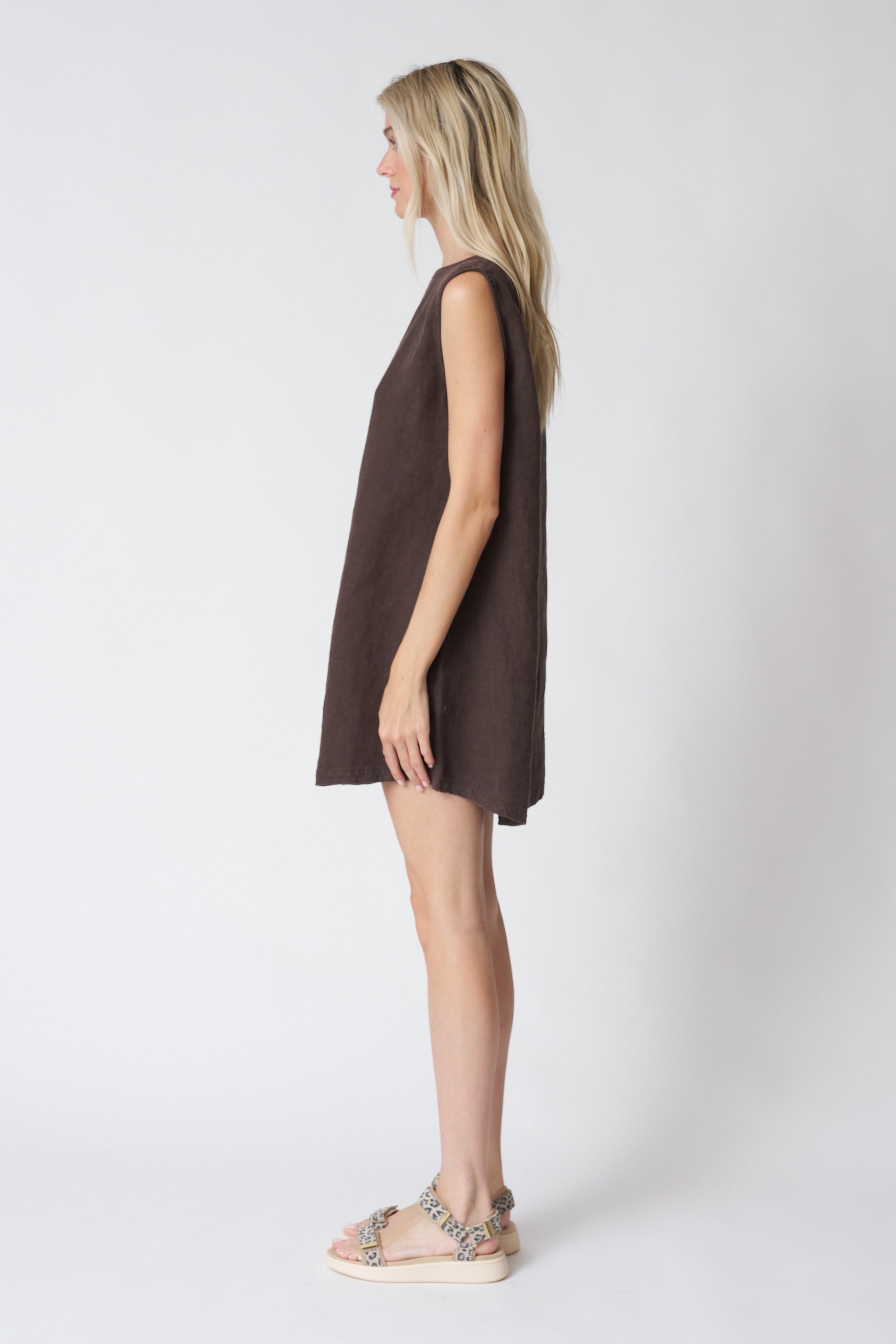 Jungmaven Baez Dress in Coffee Bean