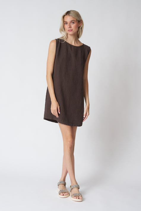 Jungmaven Baez Dress in Coffee Bean
