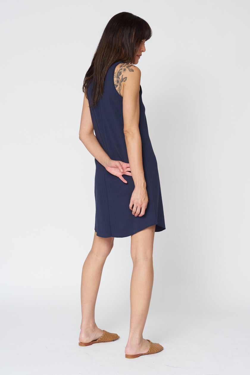 High Neck Dress in Black or Navy