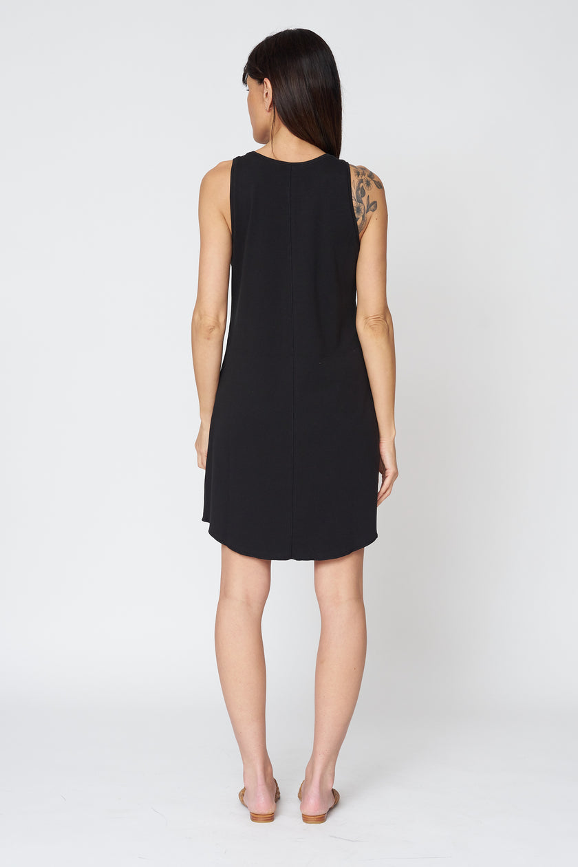 High Neck Dress in Black or Navy