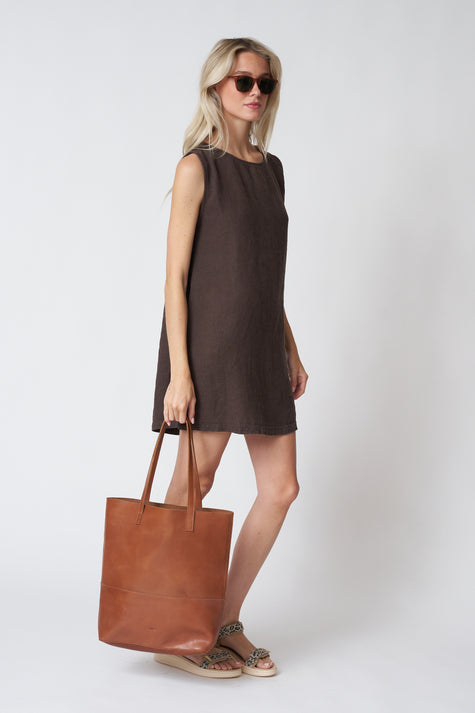Jungmaven Baez Dress in Coffee Bean