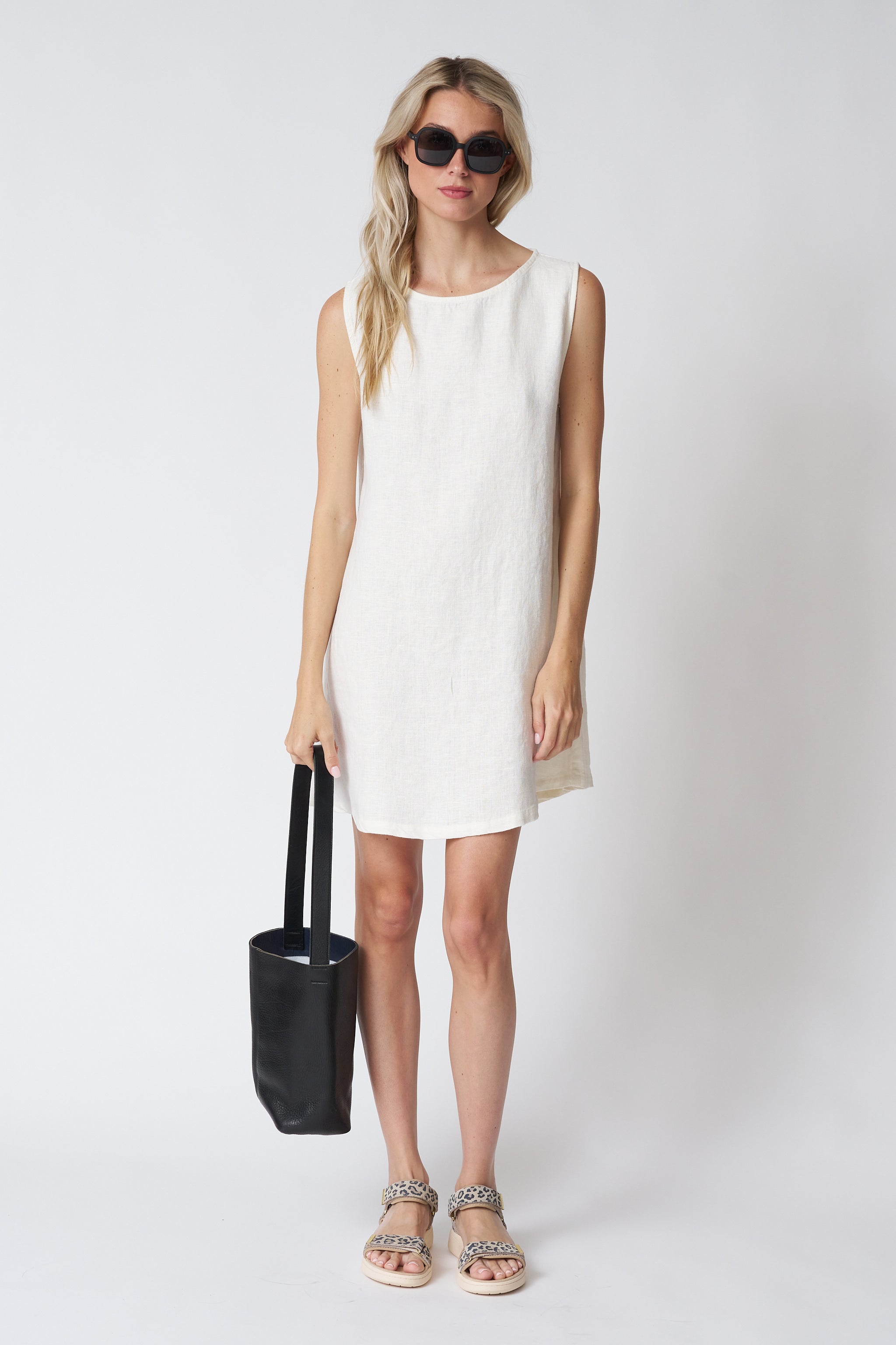 Jungmaven Baez Dress in Washed White