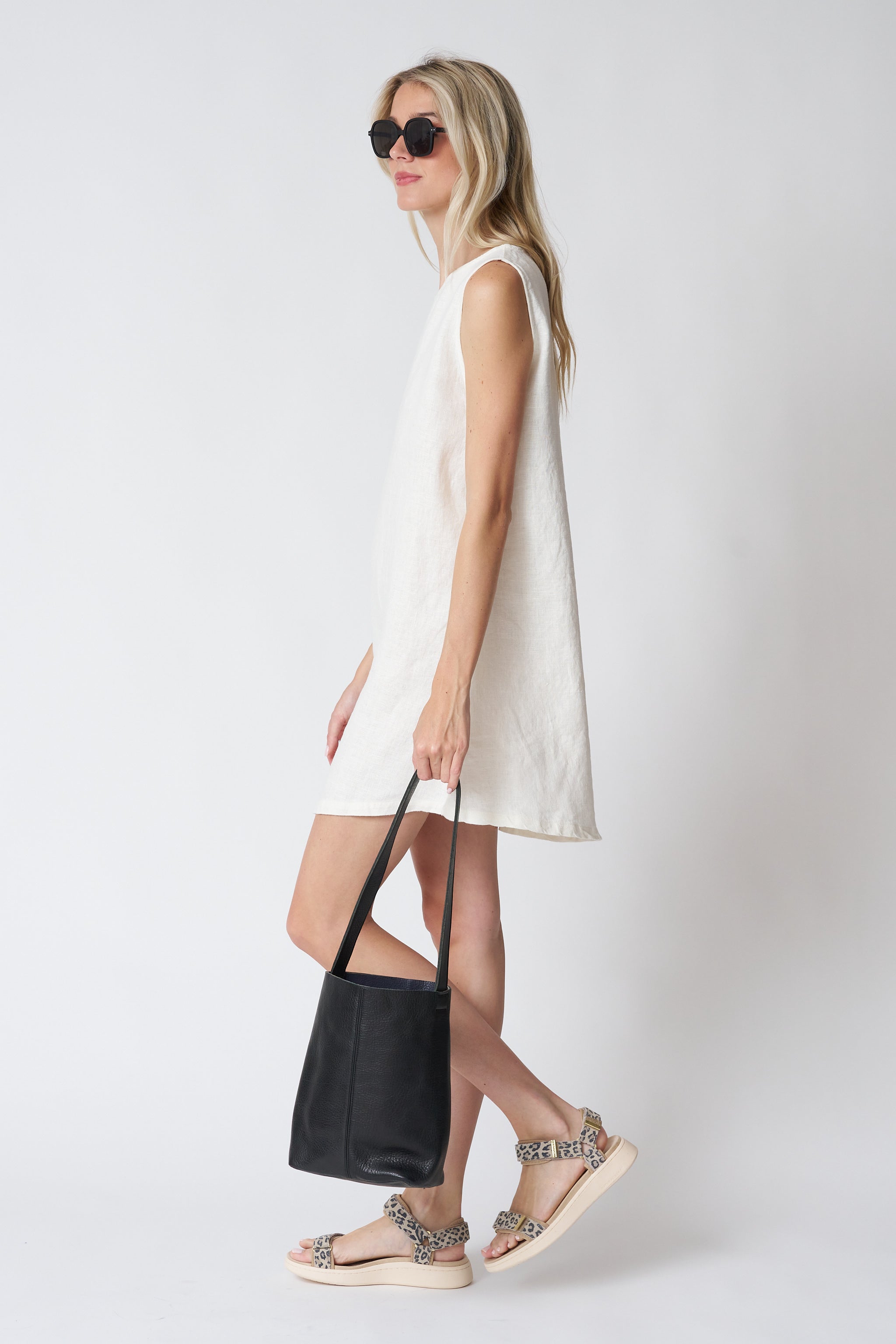 Jungmaven Baez Dress in Washed White
