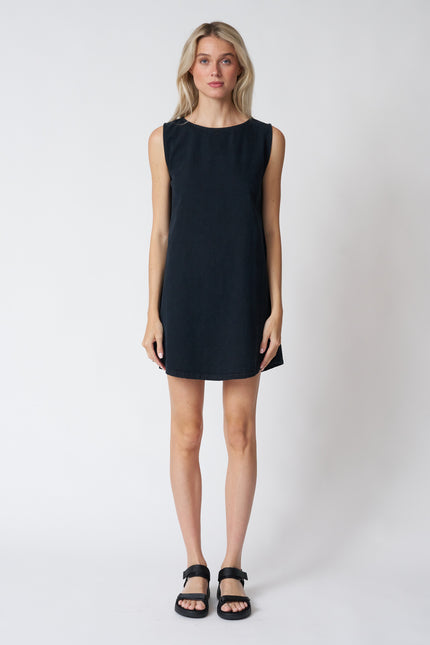 Jungmaven Baez Dress in Black Summer Denim