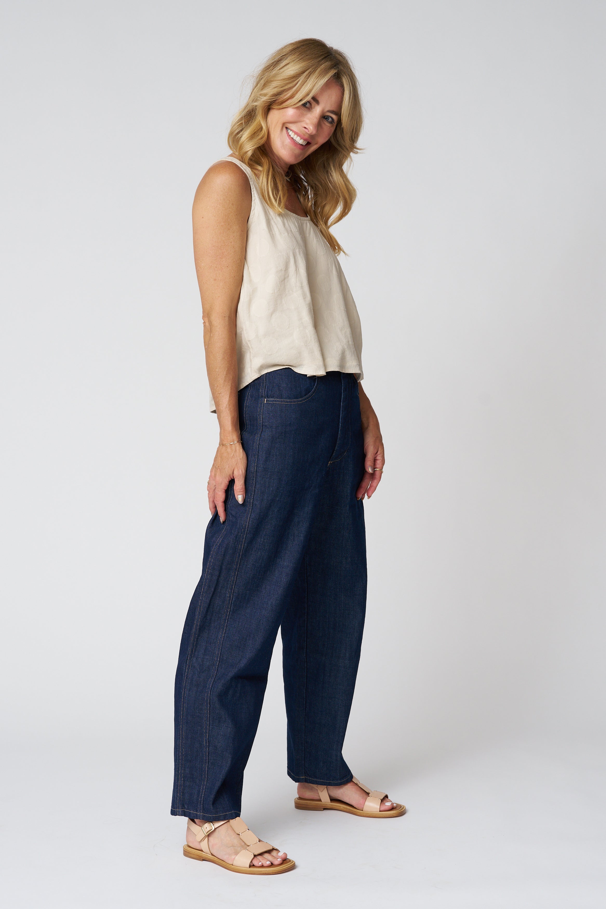 Micaela Greg Arc Tank - in Pearl
