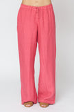Dana Straight Leg Linen Trouser in Poppy