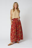 Emerson Fry Smocked Maxi Skirt in Pompeian Blooms