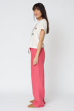 Dana Straight Leg Linen Trouser in Poppy