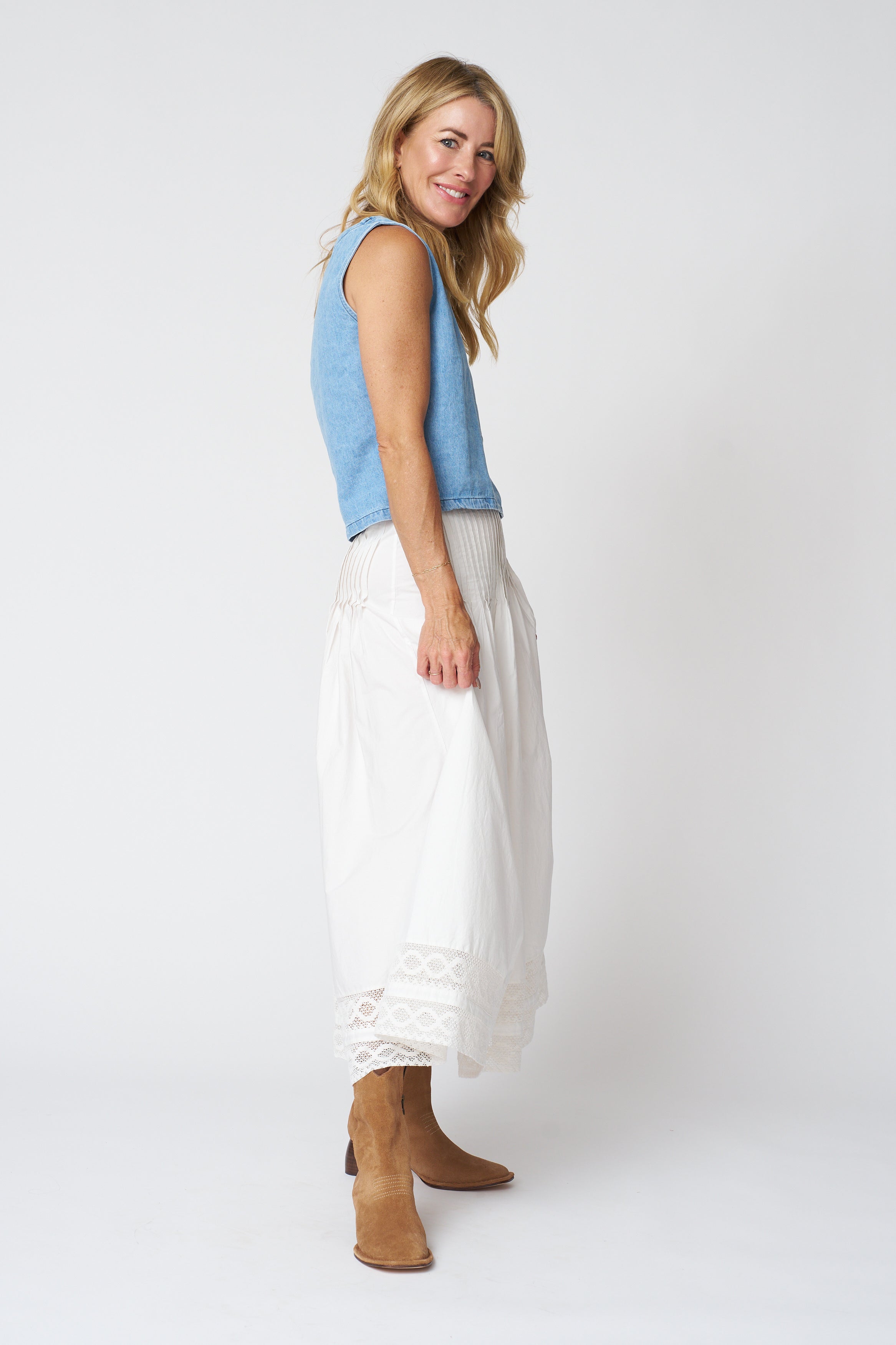 The Structured Victorian Skirt in White