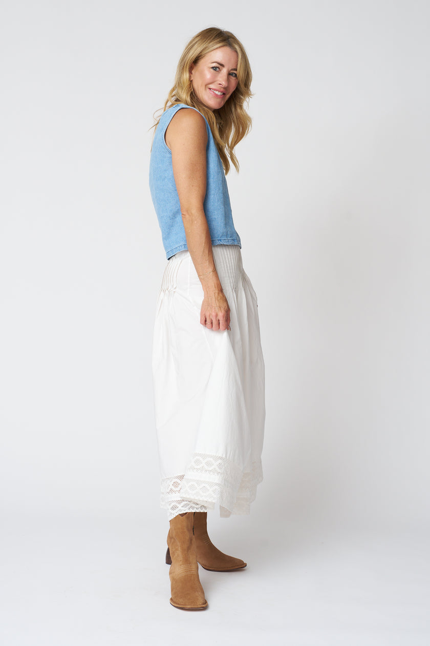 The Structured Victorian Skirt in White