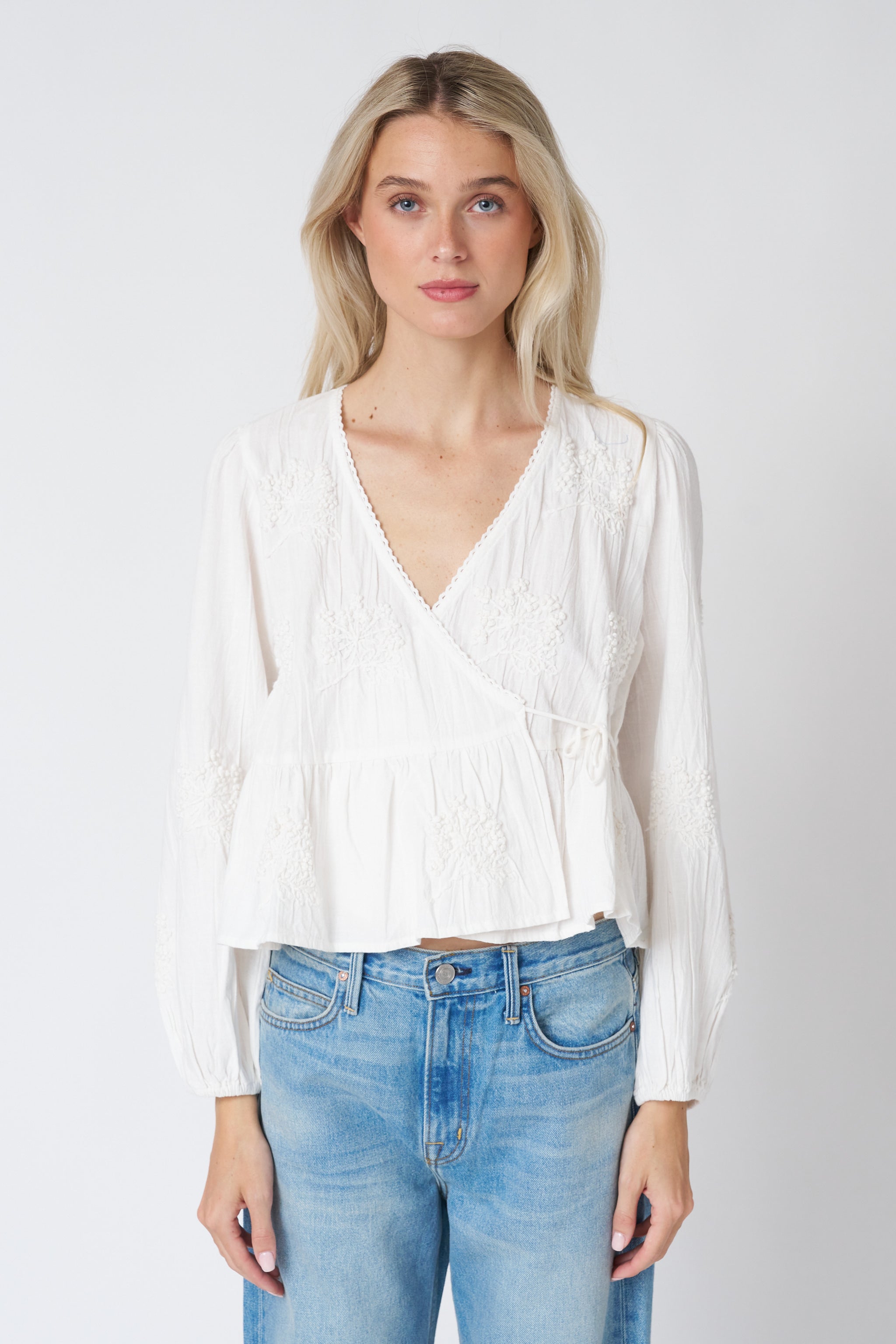 Salma Top in White Magnolia