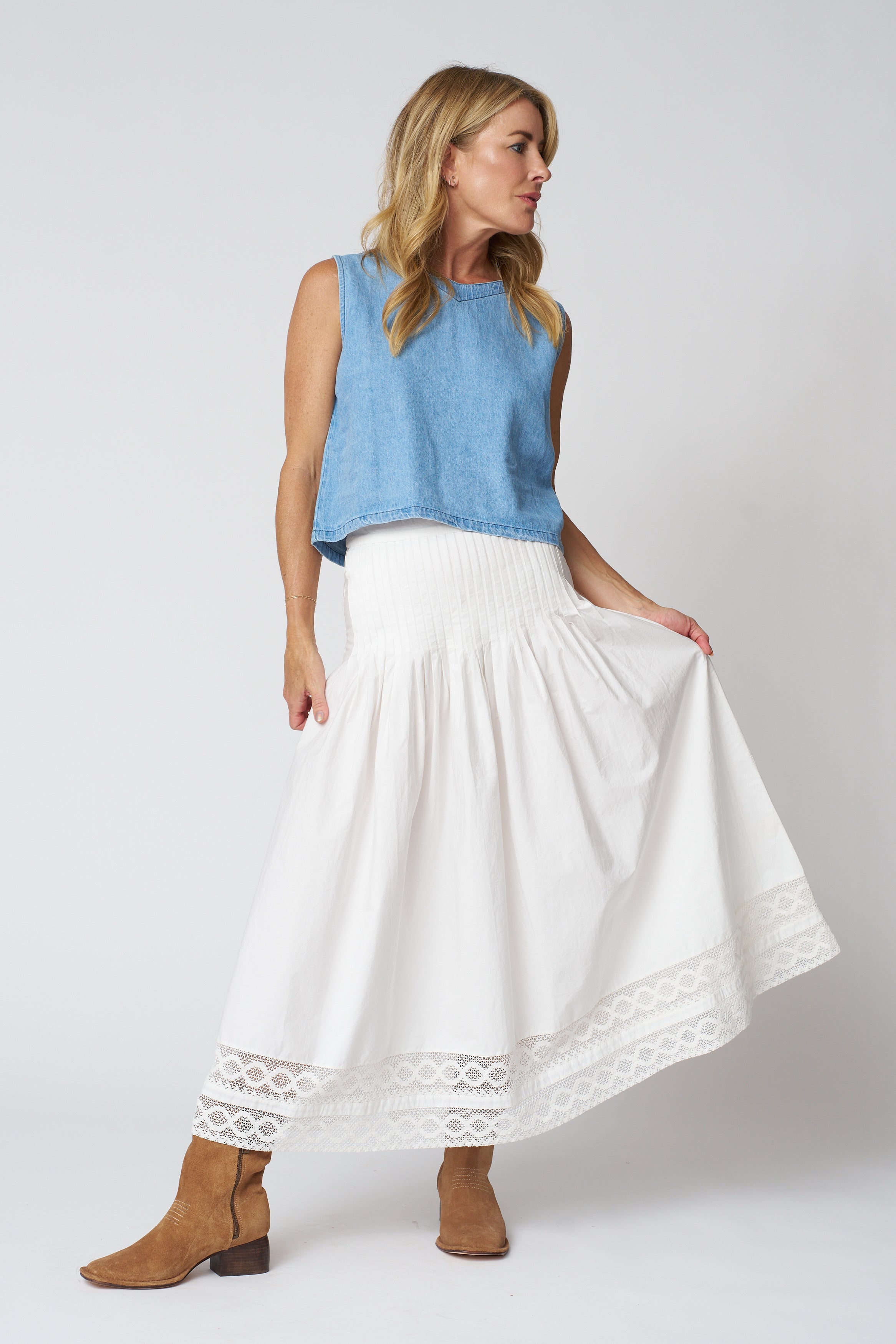 The Structured Victorian Skirt in White