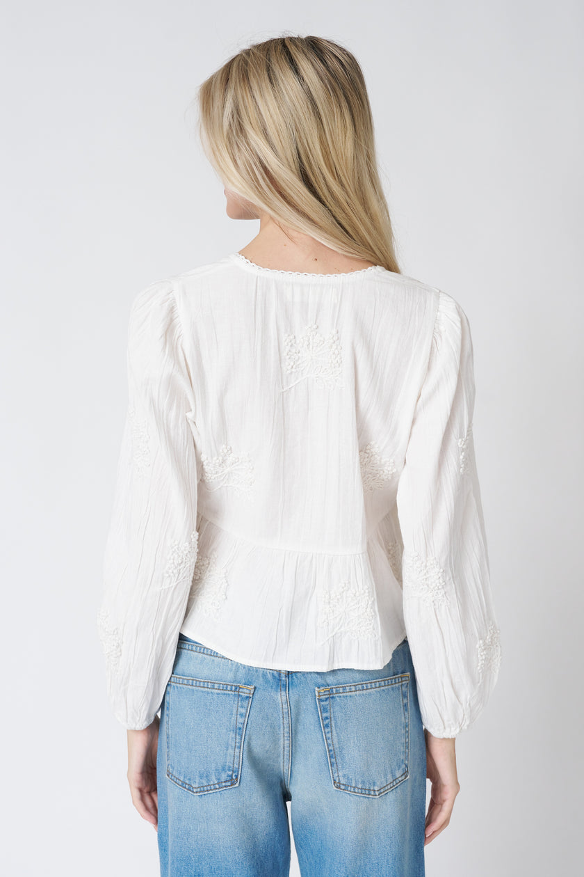 Salma Top in White Magnolia