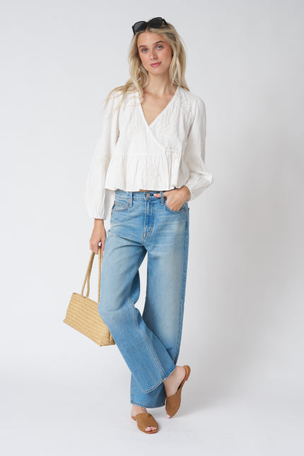 Salma Top in White Magnolia