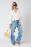 Salma Top in White Magnolia