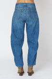 Ava Flutter Slung Fit Jeans - Pomona Wash