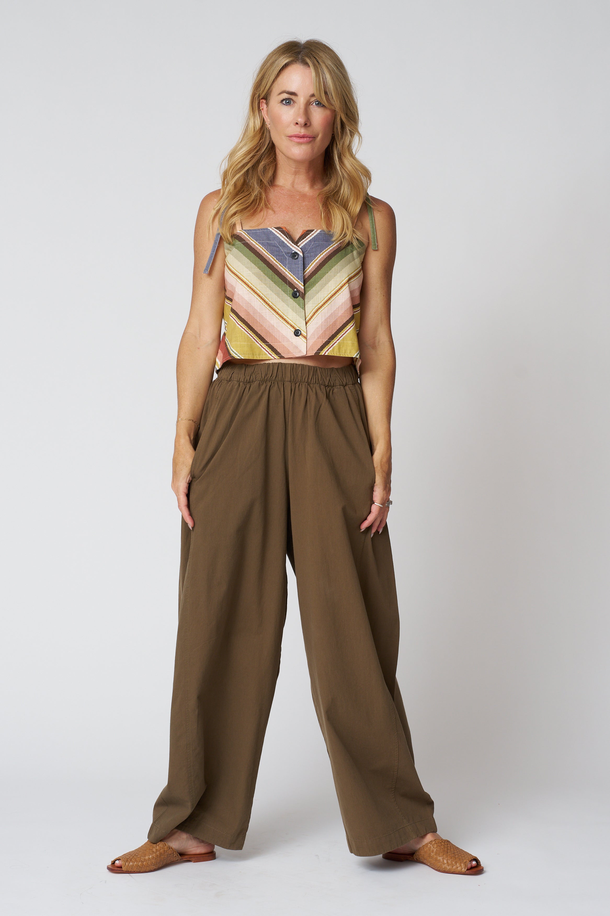 The Folio Top in Davenport Stripe