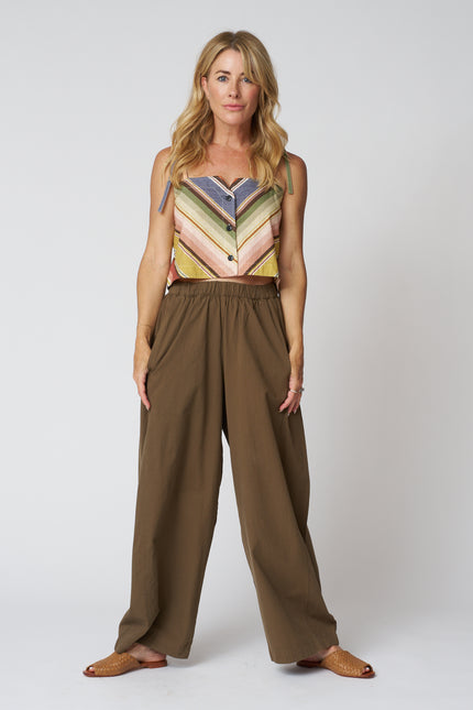 The Folio Top in Davenport Stripe