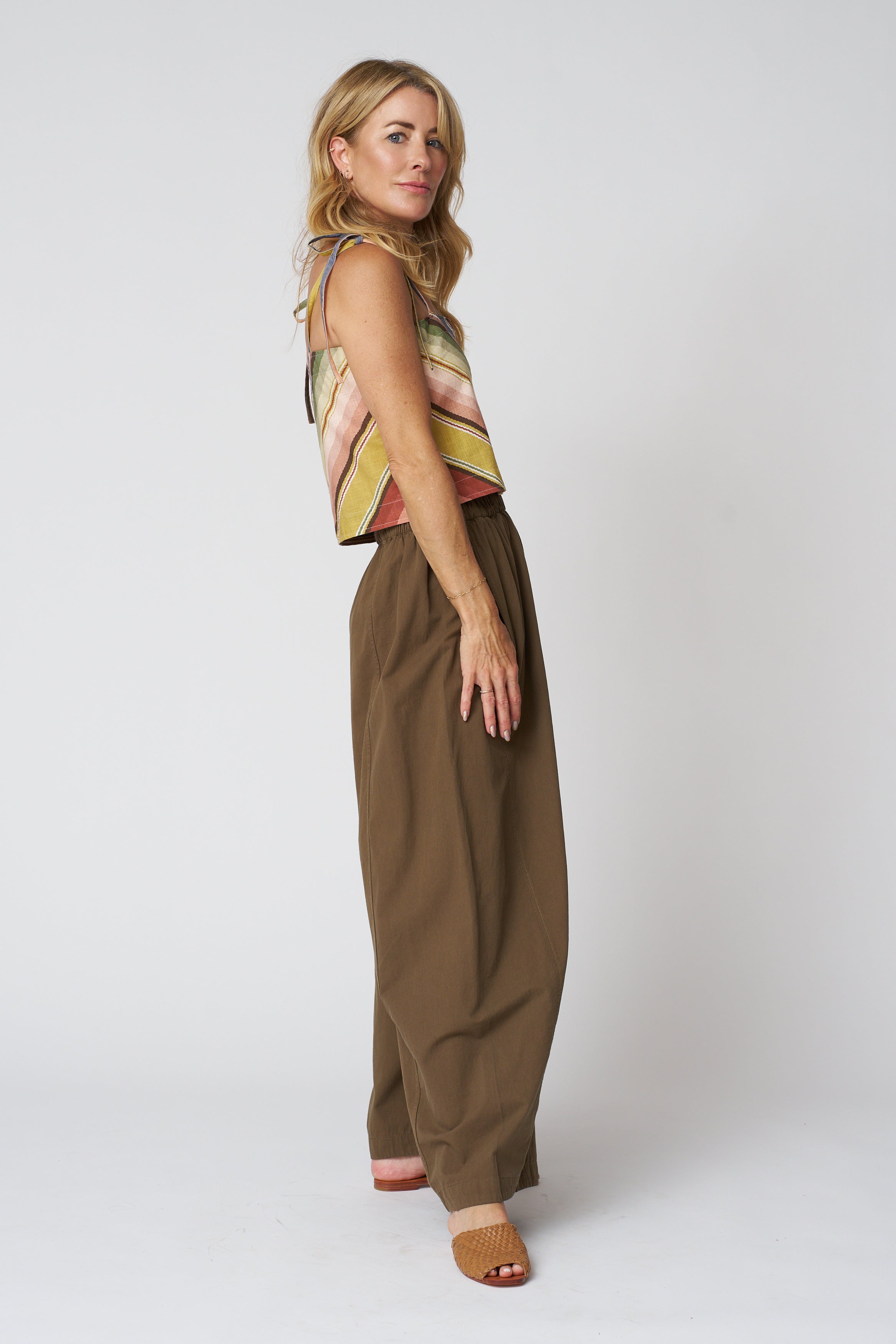 The Folio Top in Davenport Stripe