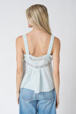 Ciao Lucia Euri Embroidered Top in Baby Blue