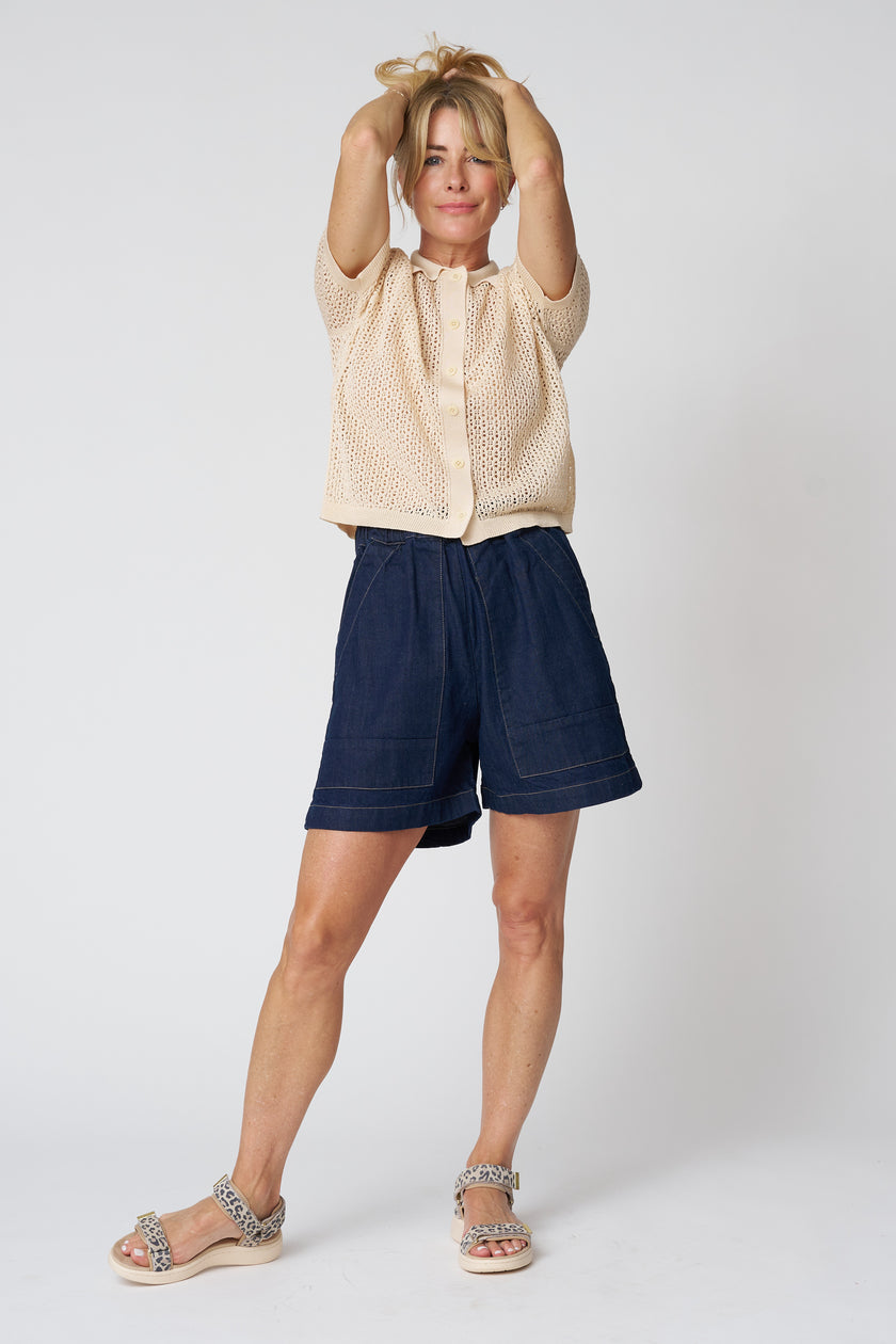 Micaela Greg Dark Indigo Field Short