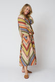 The Seamed Bodega Top in Davenport Stripe