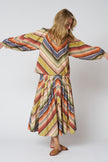 The Seamed Bodega Top in Davenport Stripe