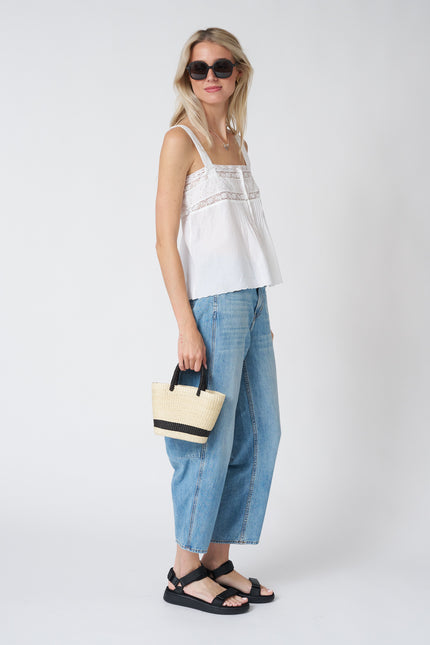 Ciao Lucia Euri Embroidered Top in White