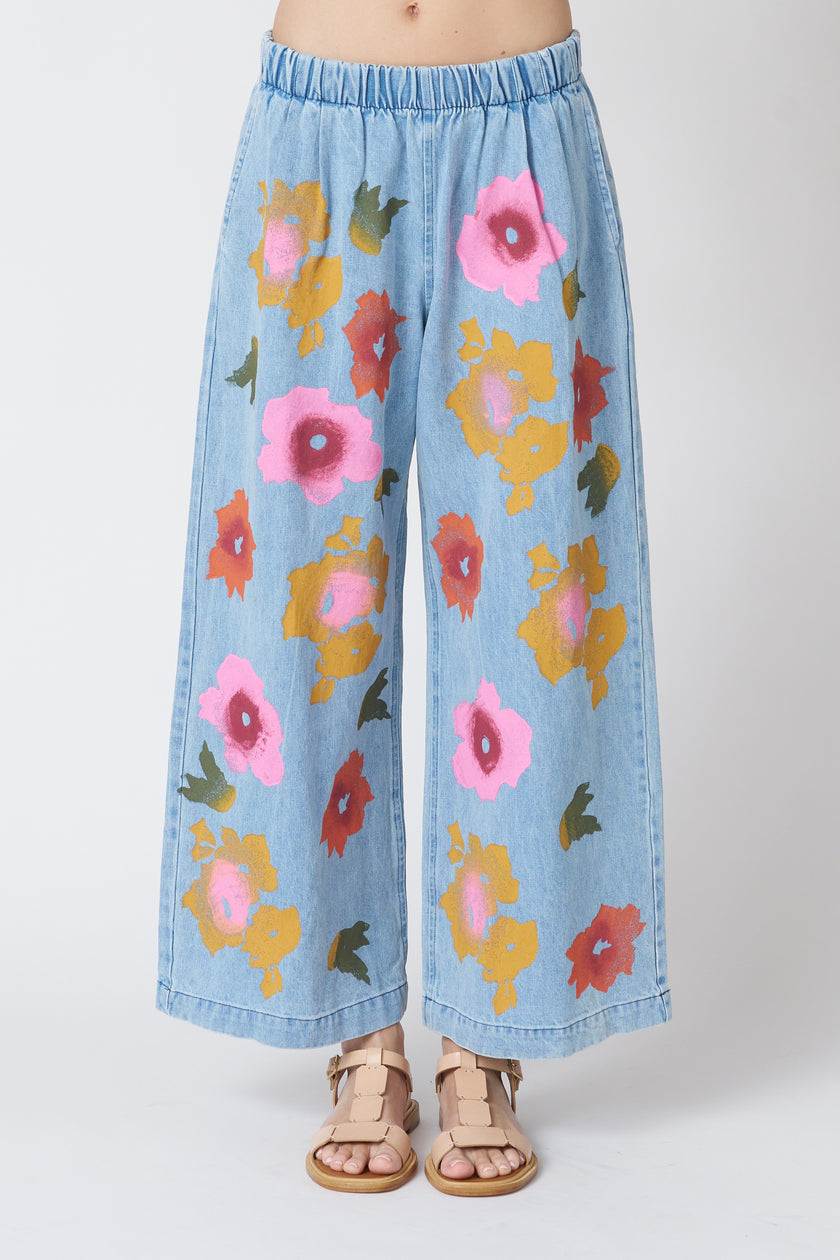Jungmaven Disco Pant - Floral Denim