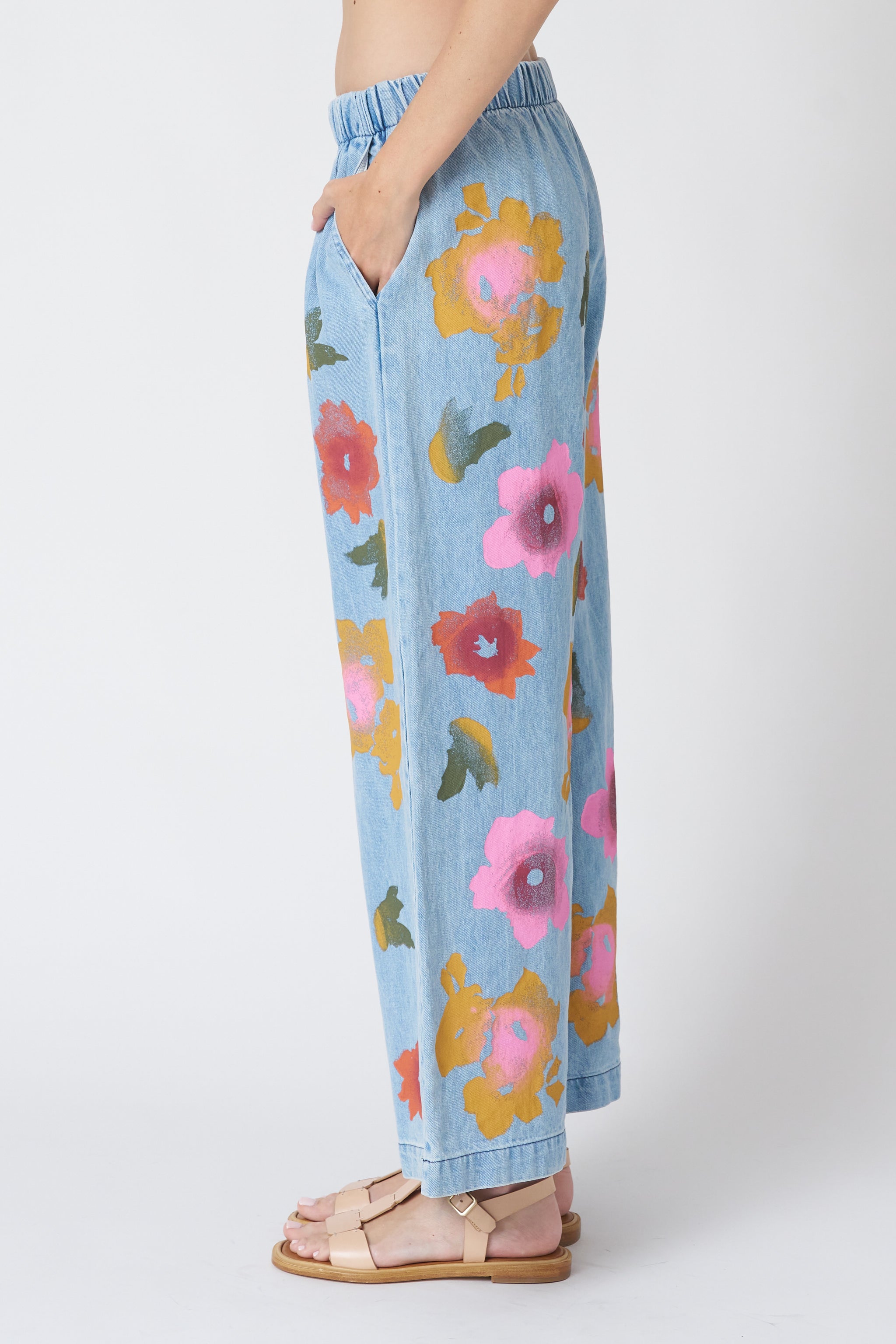 Jungmaven Disco Pant - Floral Denim
