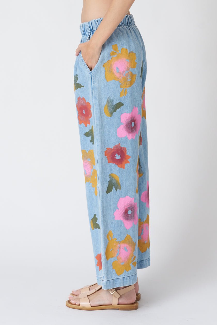 Jungmaven Disco Pant - Floral Denim