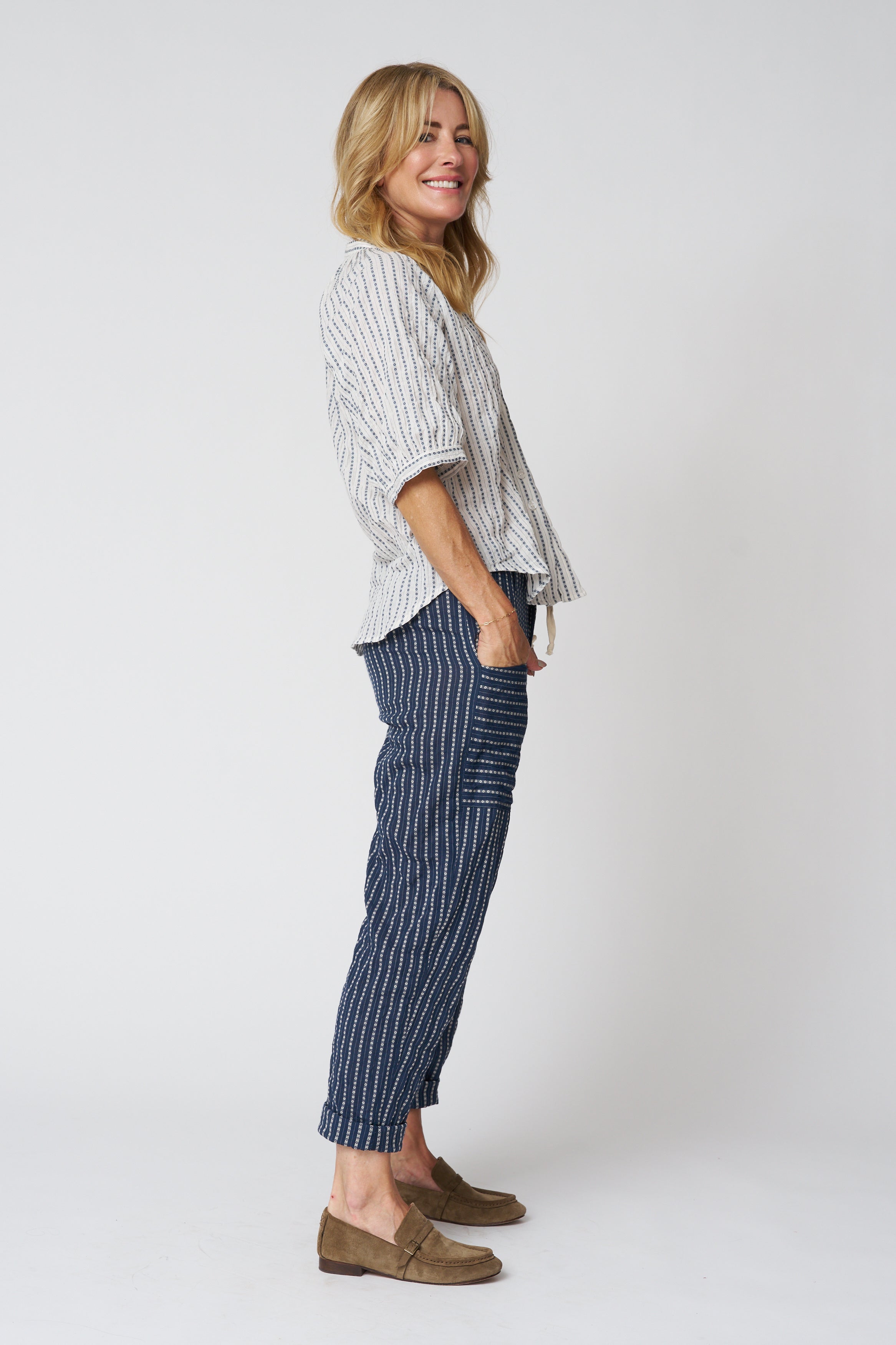 Connie Shirt in Heritage Dobby - Ivory