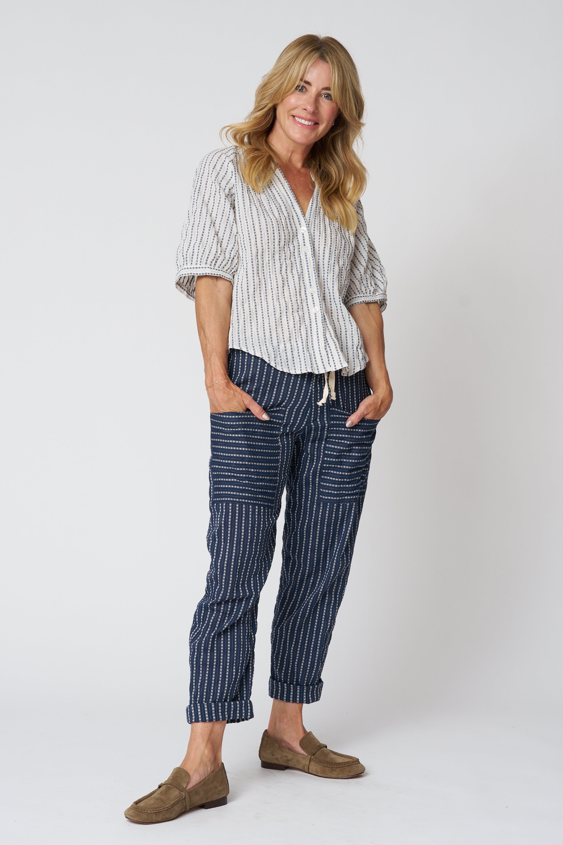 Connie Shirt in Heritage Dobby - Ivory